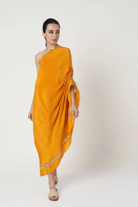 Mango One Shoulder Kaftan Cotton unclassified dresses