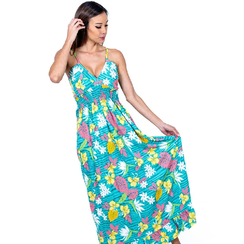 New Bird of Paradise V-Neck Dress, Made in Hawaii Polka dot unclassified dresses