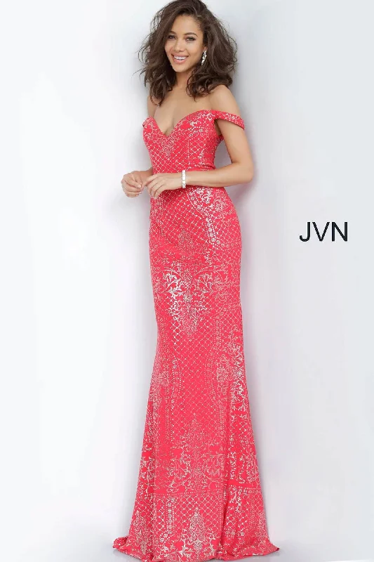 Off The Shoulder Fitted Prom Dress By Jovani -JVN60139 Knitted unclassified dresses