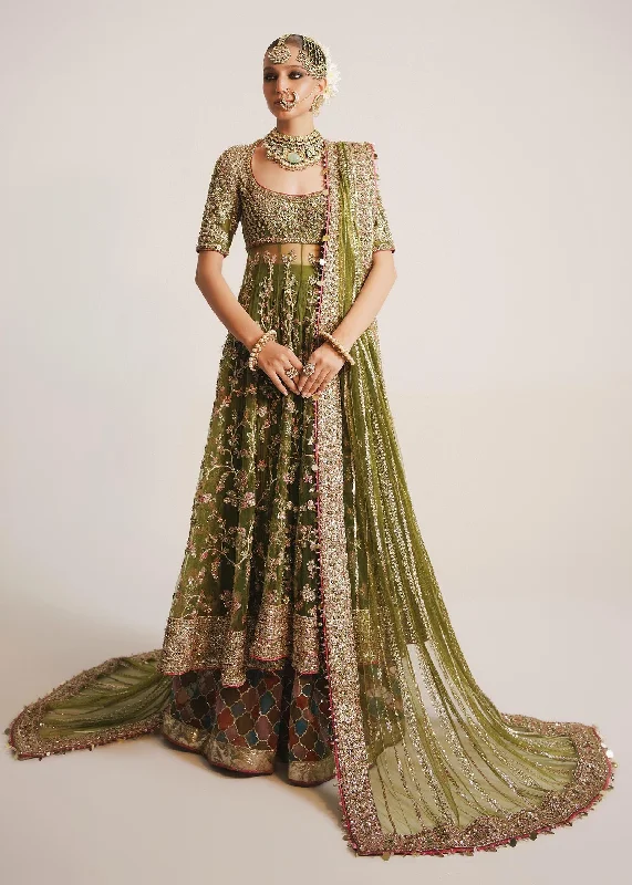 Pakistani Bridal Dress In Pishwas Lehnga Style Vacation unclassified dresses