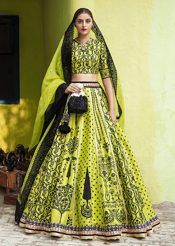 Pakistani Neon Green Lehenga Bridal With Choli Best-selling unclassified dresses