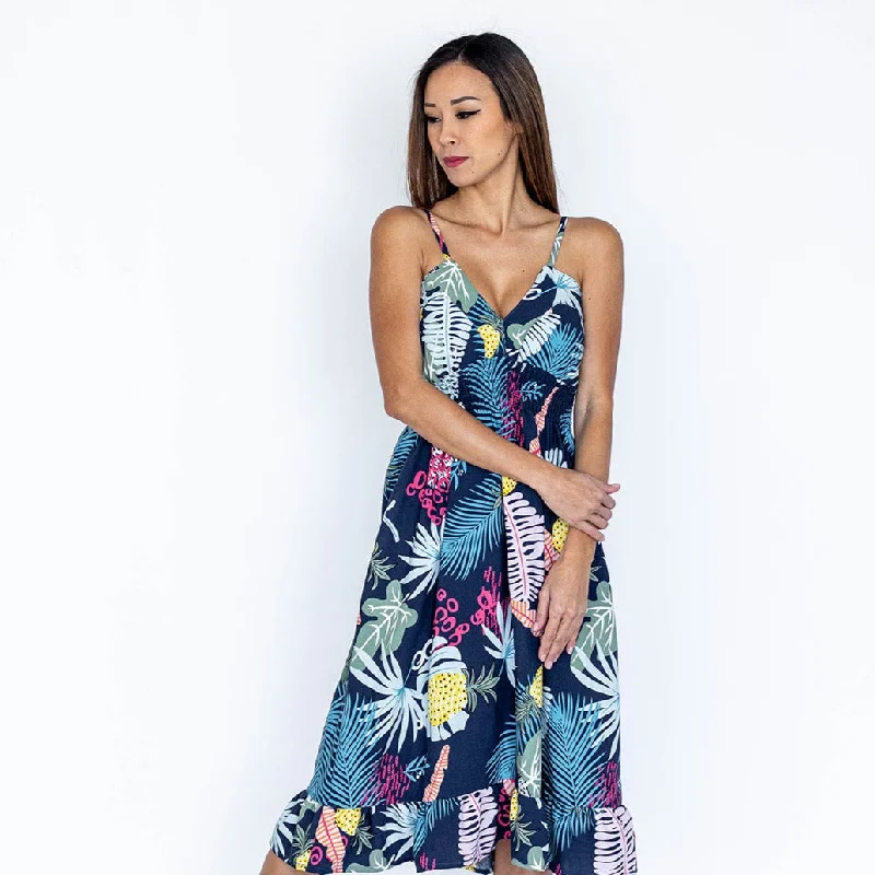 Pineapple V-Neck Dress, Made in Hawaii Date night unclassified dresses