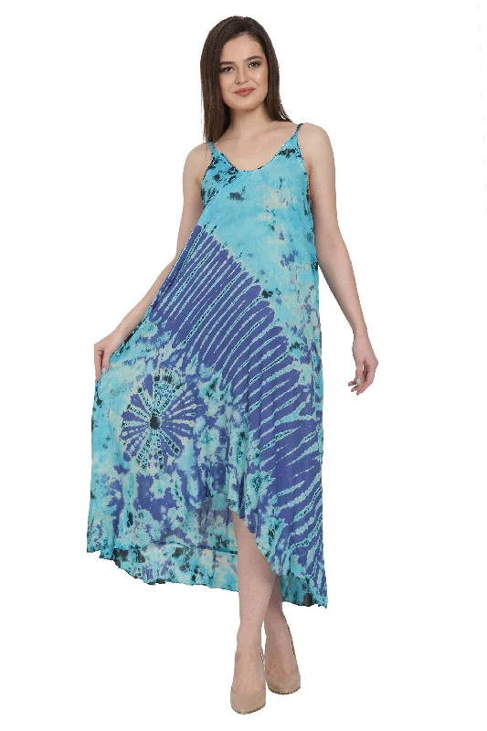 Spaghetti Strap Tie Dye Beach Dress TD-831 Festival unclassified dresses