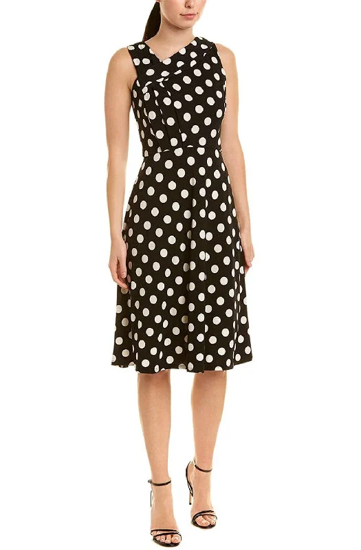 Taylor - Asymmetrical Neckline Polka Dot Print Dress 1379MSC Summer unclassified dresses