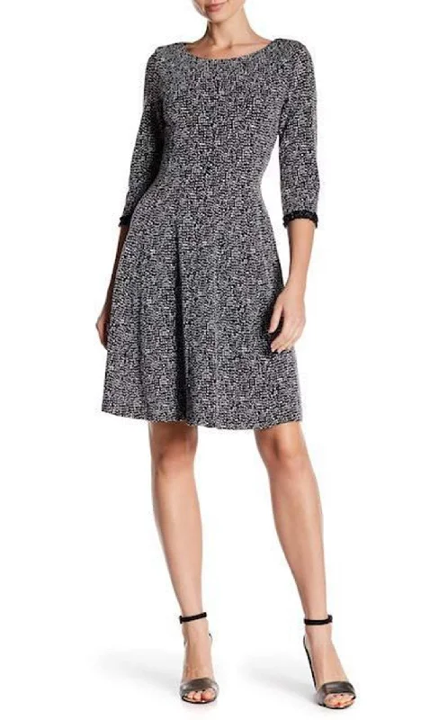 Taylor - Quarter Length Sleeve Knit A-line Dress 9246MSC Preppy unclassified dresses