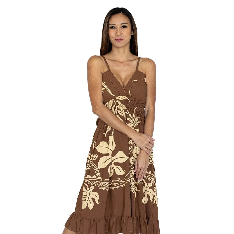 Turtle Fern V-Neck Dress, Made in Hawaii Anniversary unclassified dresses