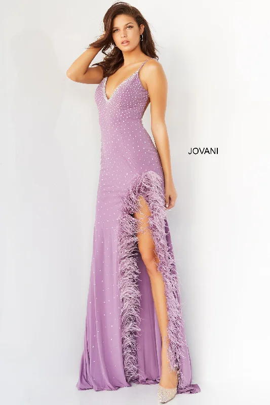 V Neck Embellished Prom Dress By Jovani -08283 Fashionable unclassified dresses