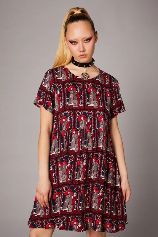 Vampire Goth Print Dress Pastel unclassified dresses