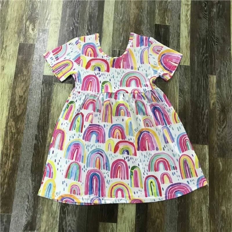 Watercolor Rainbow Dress Printed unclassified dresses