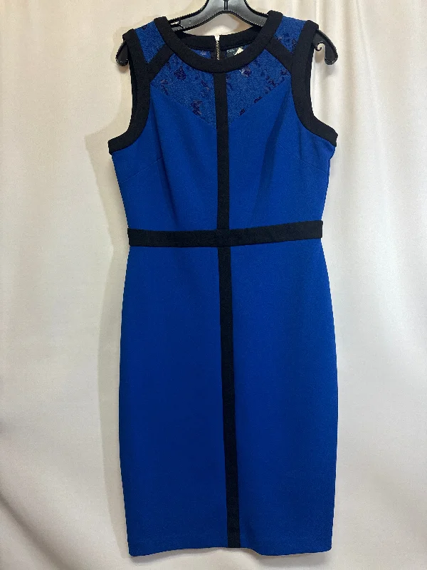 Blue Dress Casual Midi Gabby Skye, Size M Trendy Midi Look